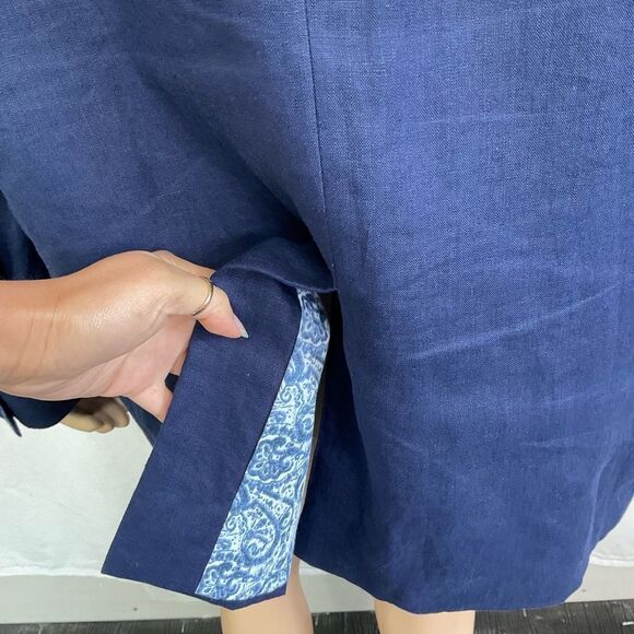 Lauren Ralph Lauren Mens Store Blue Linen Suit Sport Coat Blazer Jacket 48L - Picture 10 of 16